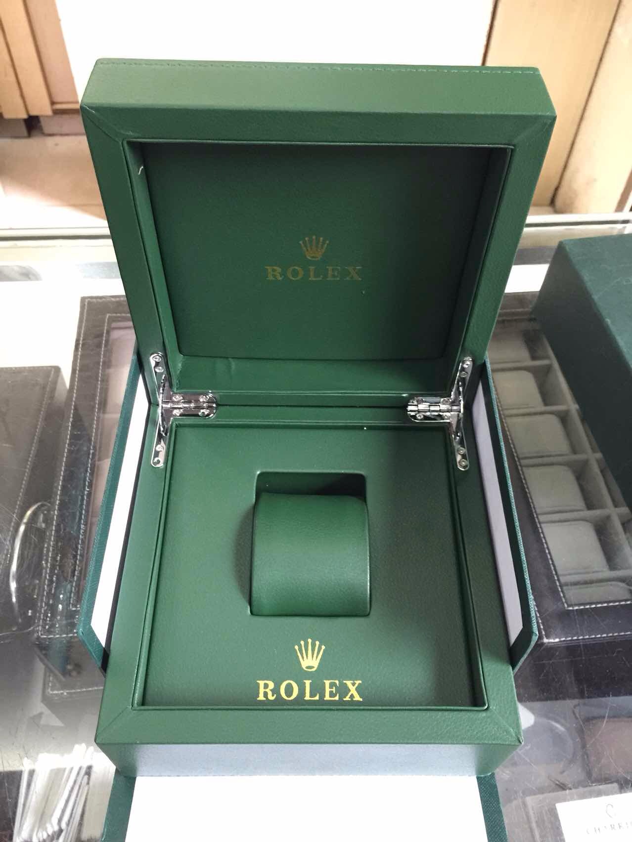 OEM Replica Green Leather Rolex Watch box for sale - Copy Box